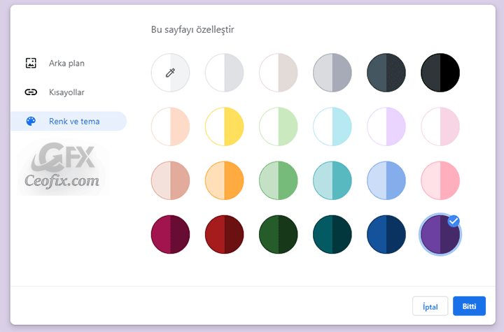 Google Chrome'da Kendi Renkli Temalarınızı Oluşturun