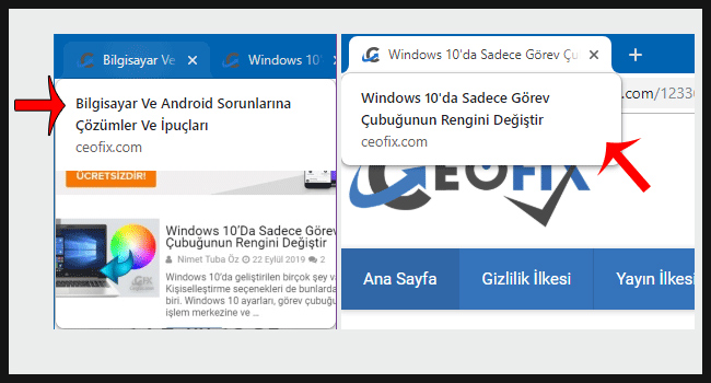 Google Chrome’da Resimli Sekme Ön İzlemelerini Aktif Et