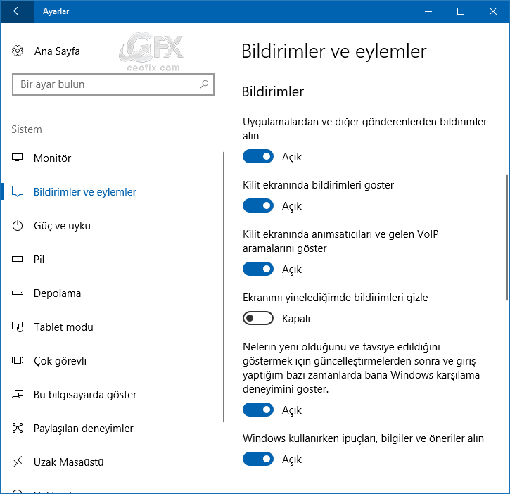 Windows 10 Sağ Köşedeki Bildirim Sesi Nasıl Kapatılır