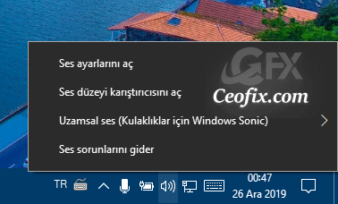 Windows 10 ses düzeyi karıştırıcısı