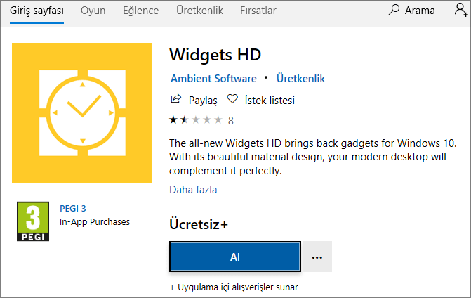 Windows 10'a Masa Üstüne Gadget - Analog saat- Takvim Ekleyin