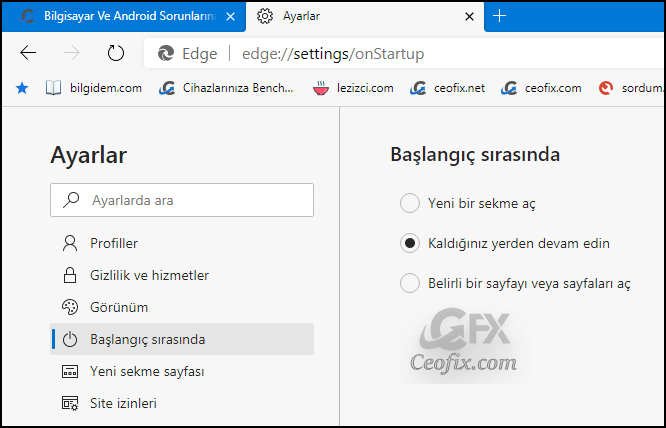 Edge Chromium Aniden Kapanırsa Kaldığın Yerden Devam Et