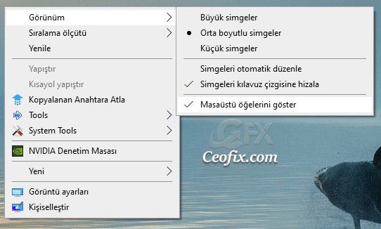 Masa Üstünde Bilgisayar -Ağ -Çöp Kutusu- Belgeler Görünmüyor