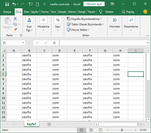 Microsoft Excel 2016'da Boş Hücreler Topluca Nasıl Silinir?