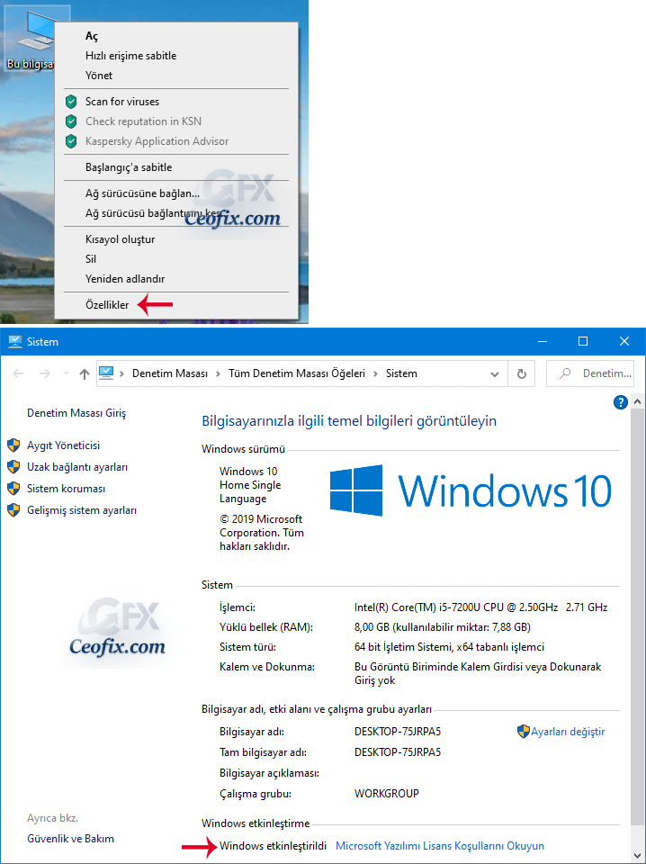 Windows'un Etkinleşip Etkinleşmediğini Kotrol Etme Yolları