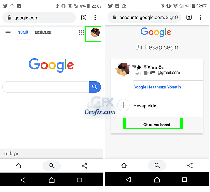 Android Telefonlarda Gmail Oturumu Nasil Kapatilir
