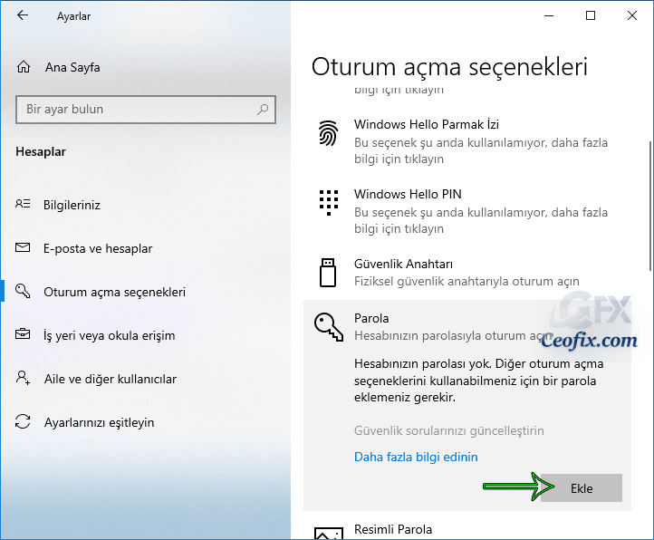 Windows 10'da bilgisayarın parola sorması nasıl kaldırılır?