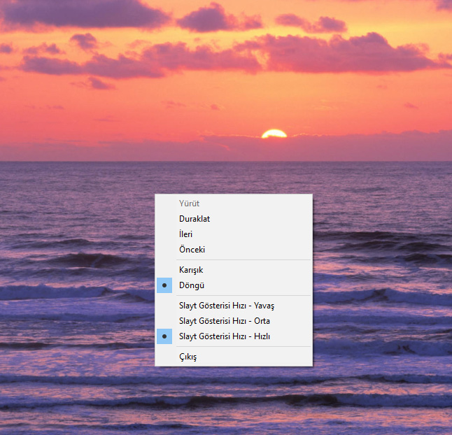 Windows Gezgini'nde Slayt Gösterisi Özelliğini Kullanma