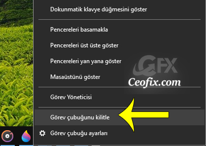 Görev çubuğunu kilitle