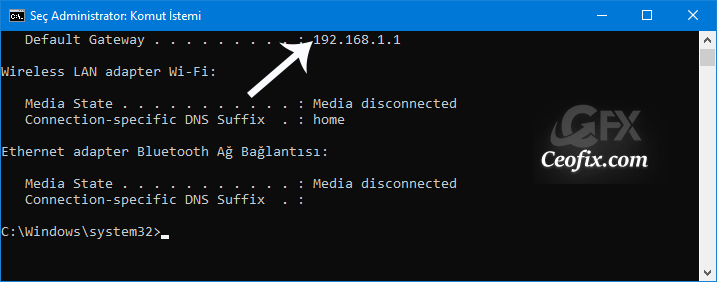 Modem ip adresi