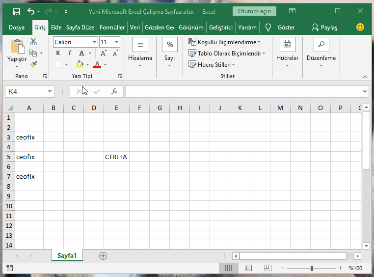 Microsoft Excel'de Sütun Genişliği Nasıl Değiştirilir