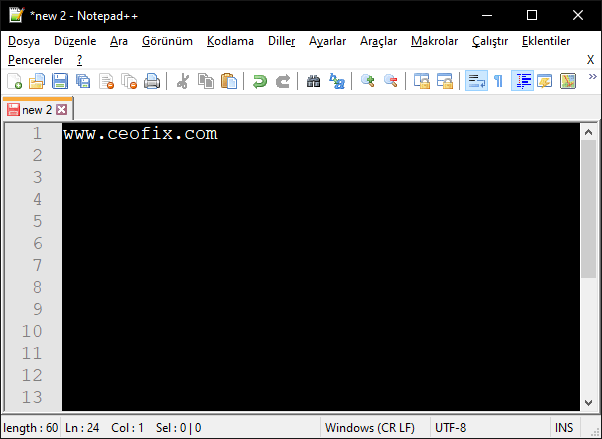 Notepad++'da Arka Plan Rengi Ve Yazı Rengini Değiştir