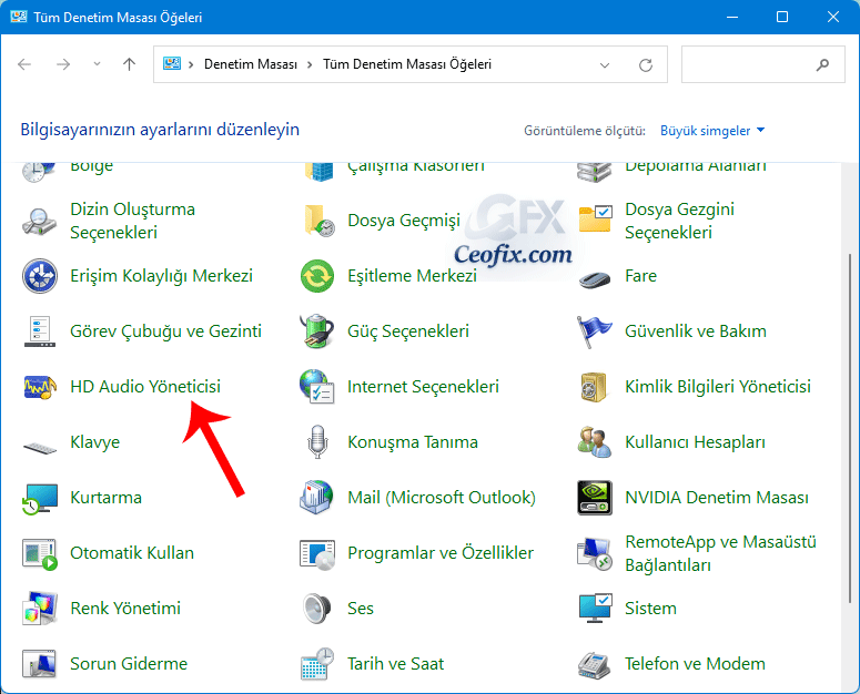 Realtek HD Audio Yöneticisi