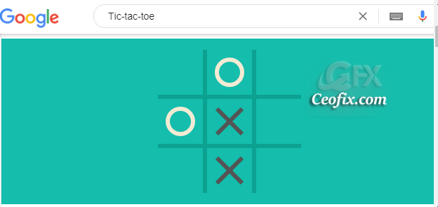 Google aramada Tic Tac Toe Oyna