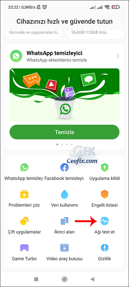 Ağı test et