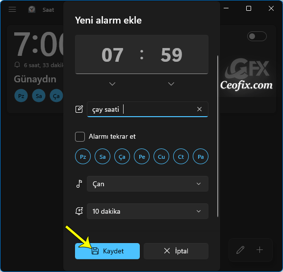 Windows 11'de Alarm Nasıl Kurulur?