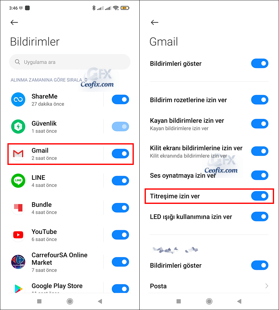 Uygulamalar İçin Titreşimler Nasıl Kapatılır?