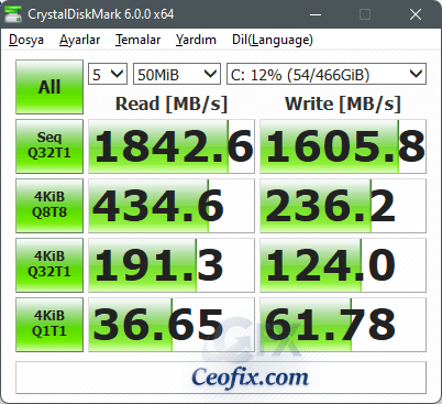 Bios Güncelleme sonrası SDD hızı ne oldu?