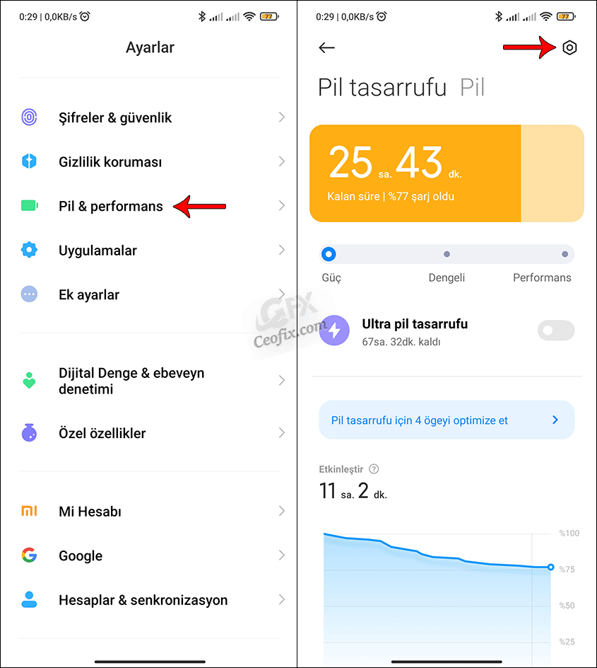 Android Telefonda Pil Tasarruf Modu Kapanmasın