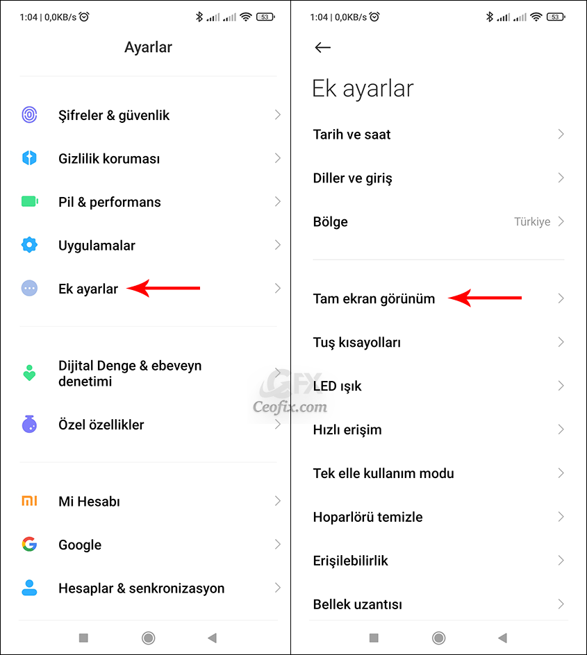 Android Telefonda Gezinme Çubuğunu Gizle