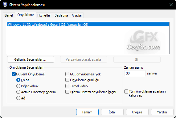 Güvenli önyükleme