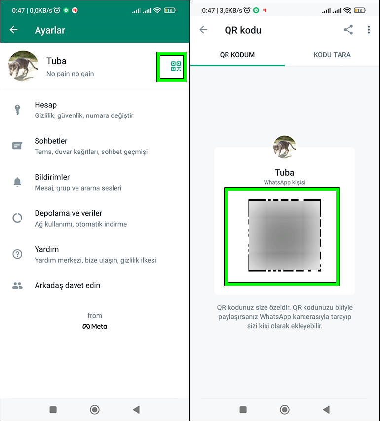 WhatsApp QR Kodum Nerede?