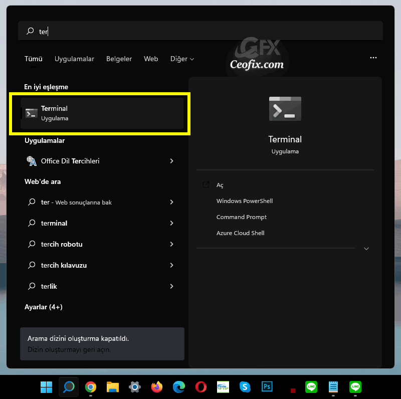 Terminal teması nasıl değiştirilir?
