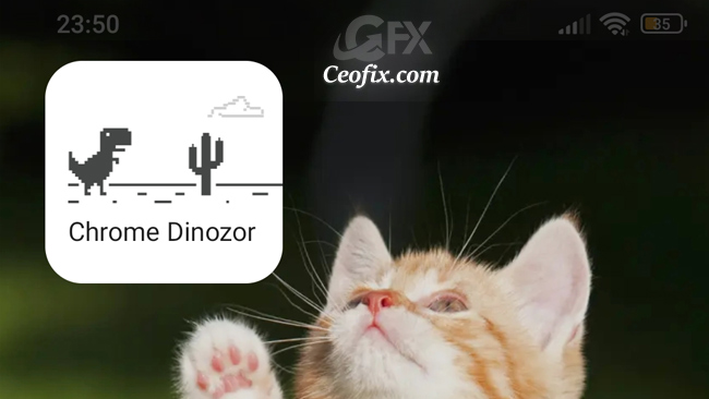 Chrome’un Dino Oyun Widget’ini Telefonda Ana Ekrana Ekleyin