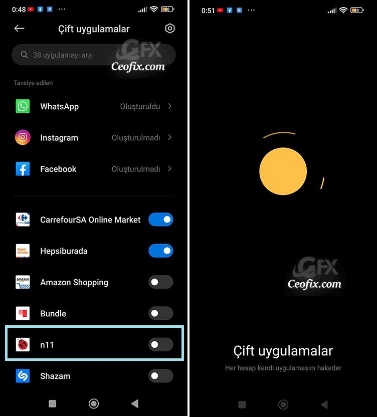 Çift uygulamalar