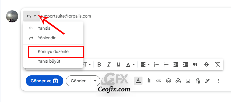 Mail Konu Başlığını Değiştir!